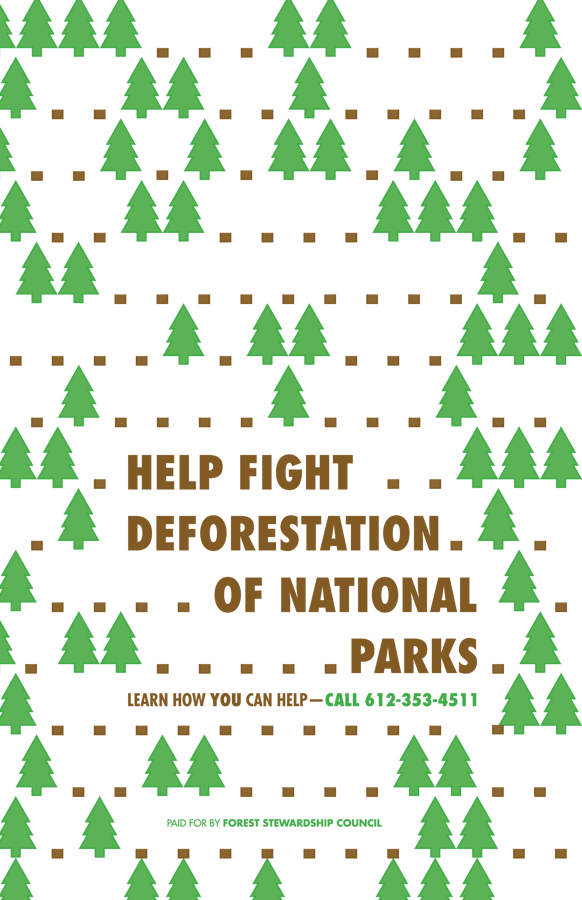 Poster deforestation playground